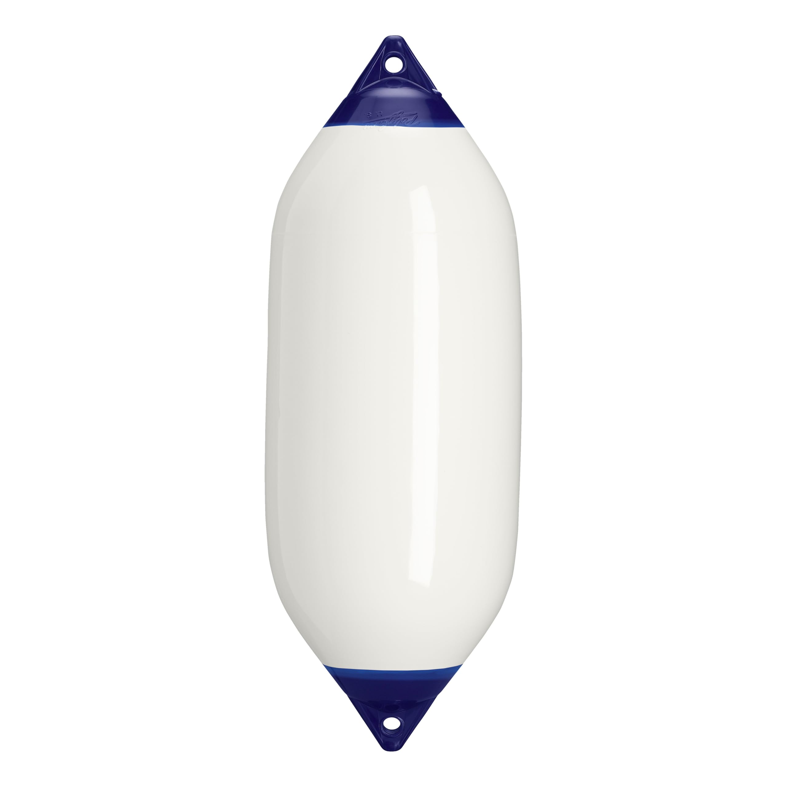Polyform F-7 Boat Fender F-Series Standard Blue Ropehold - White