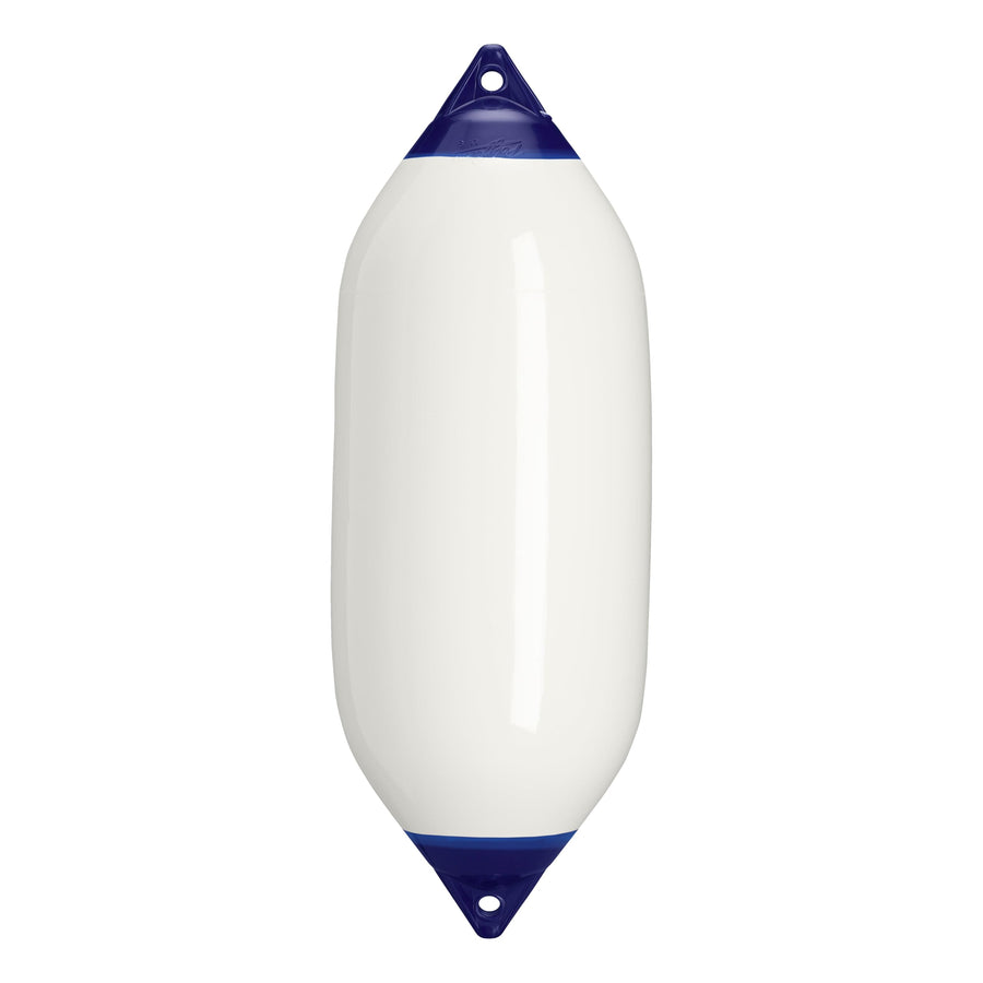 Polyform F-7 Boat Fender F-Series Standard Blue Ropehold - White