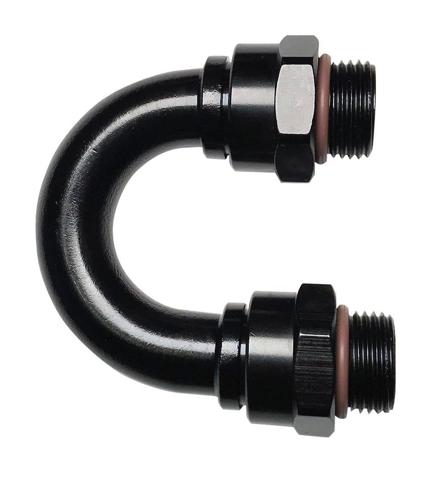 Fragola 485010-BL Performance Systems #10 (7/8-14) 180 Deg Orb Adapter Black