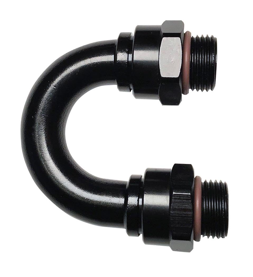 Fragola 485010-BL Performance Systems #10 (7/8-14) 180 Deg Orb Adapter Black