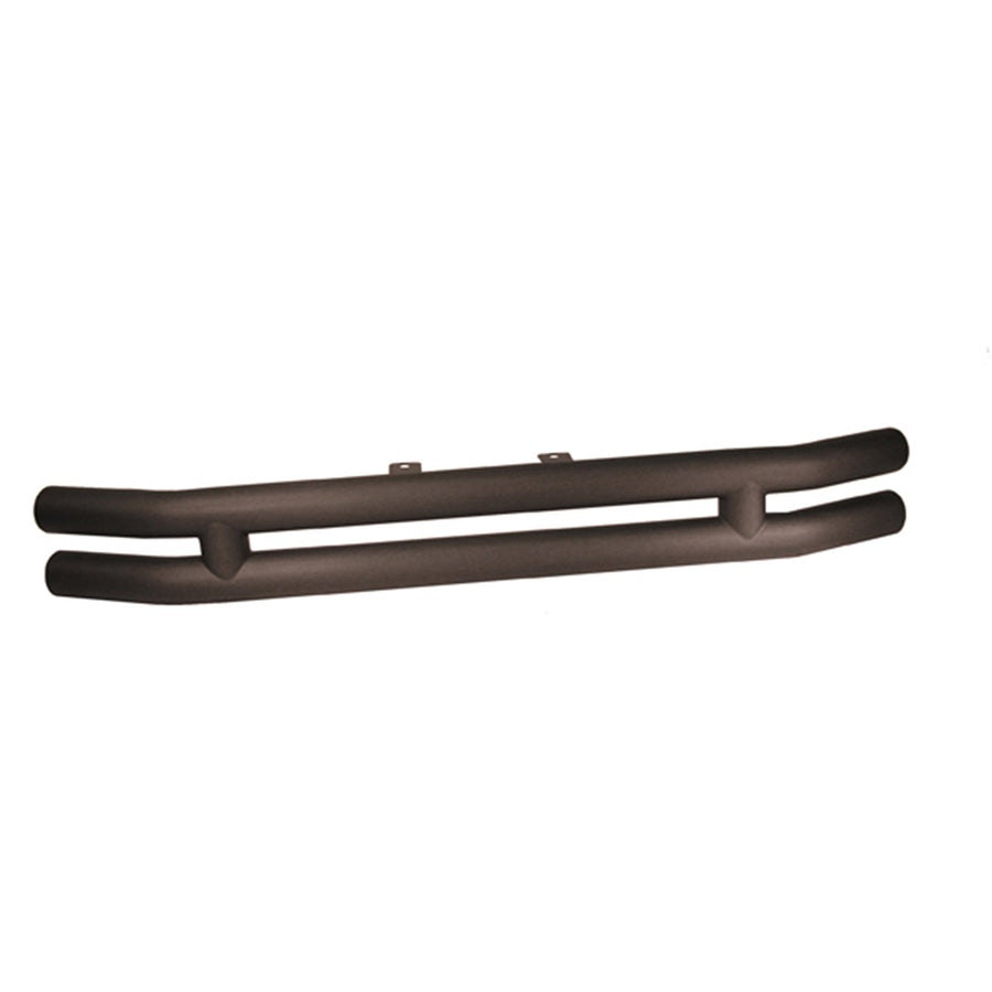Rugged Ridge Front Dual Tube Bumper | Mid-Width, Steel, Textured Black | 11561.02 | Fits 1976-1986 Jeep CJ; 1987-2006 Jeep Wrangler YJ/TJ