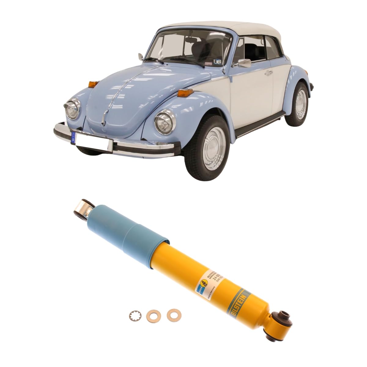 B8 Performance Plus Bilstein 24-000345 Shock Absorber Dropped Height Depends On Lowering Spring Used