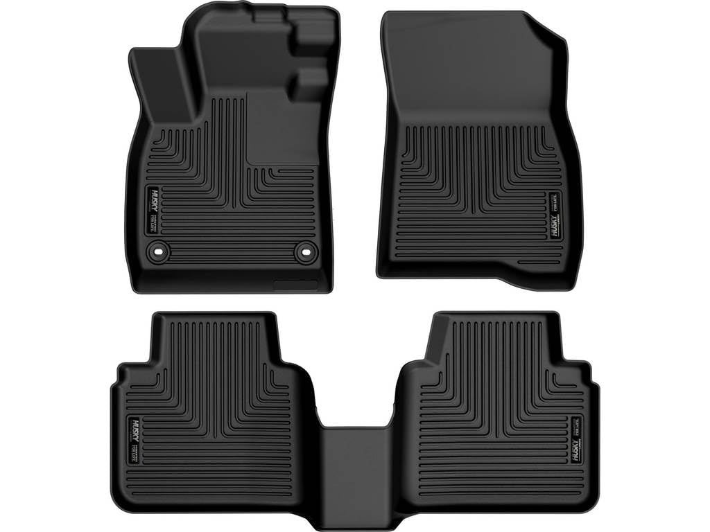 Weatherbeater Husky Liners Floor Mats | Fits 2024-2026 Honda Accord | Front & 2nd Row, 2-pc Black - 99421