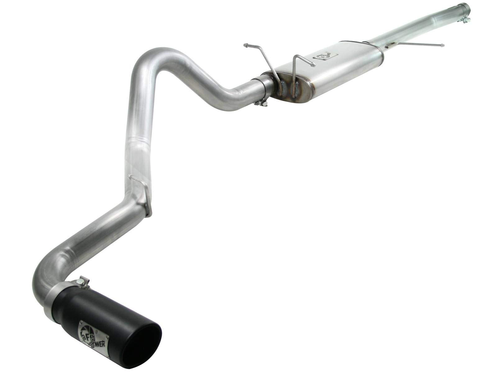 MACH Force XP aFe 49-43043-B Stainless Steel Cat-Back Exhaust System with Black 3" Tip for Ford F-150 V8 4.6/5.4L