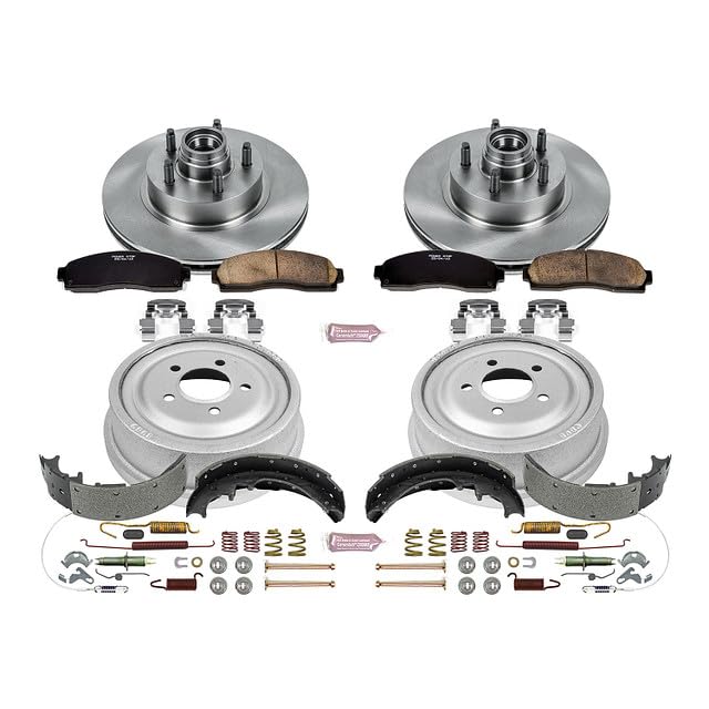 Power Stop KOE15009DK Front and Rear Replacement Brake Kit-OE Brake Drums & Ceramic Brake Pads For Ford Ranger, Mazda B2300, Mazda B3000, Mazda B4000 [Model Specific]