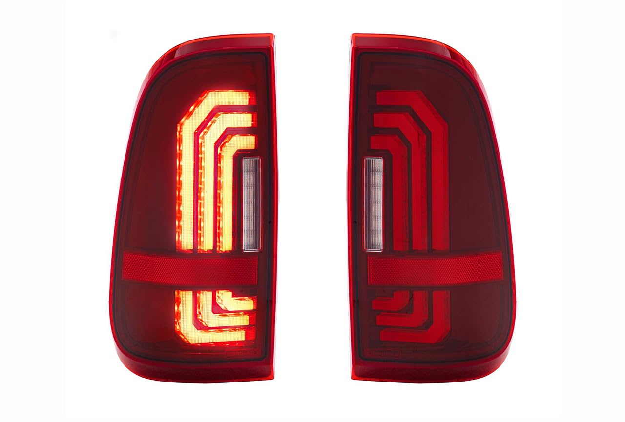 Ford Super Duty Morimoto XB LED Taillights Fits 99-16, Plug and Play Taillight Assemblies (Red)