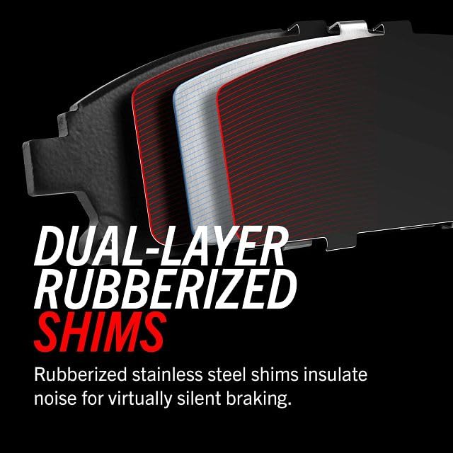 Power Stop Z23-1427 Z23 Evolution Sport Rear Carbon Fiber Infused Ceramic Brake Pads with Hardware
