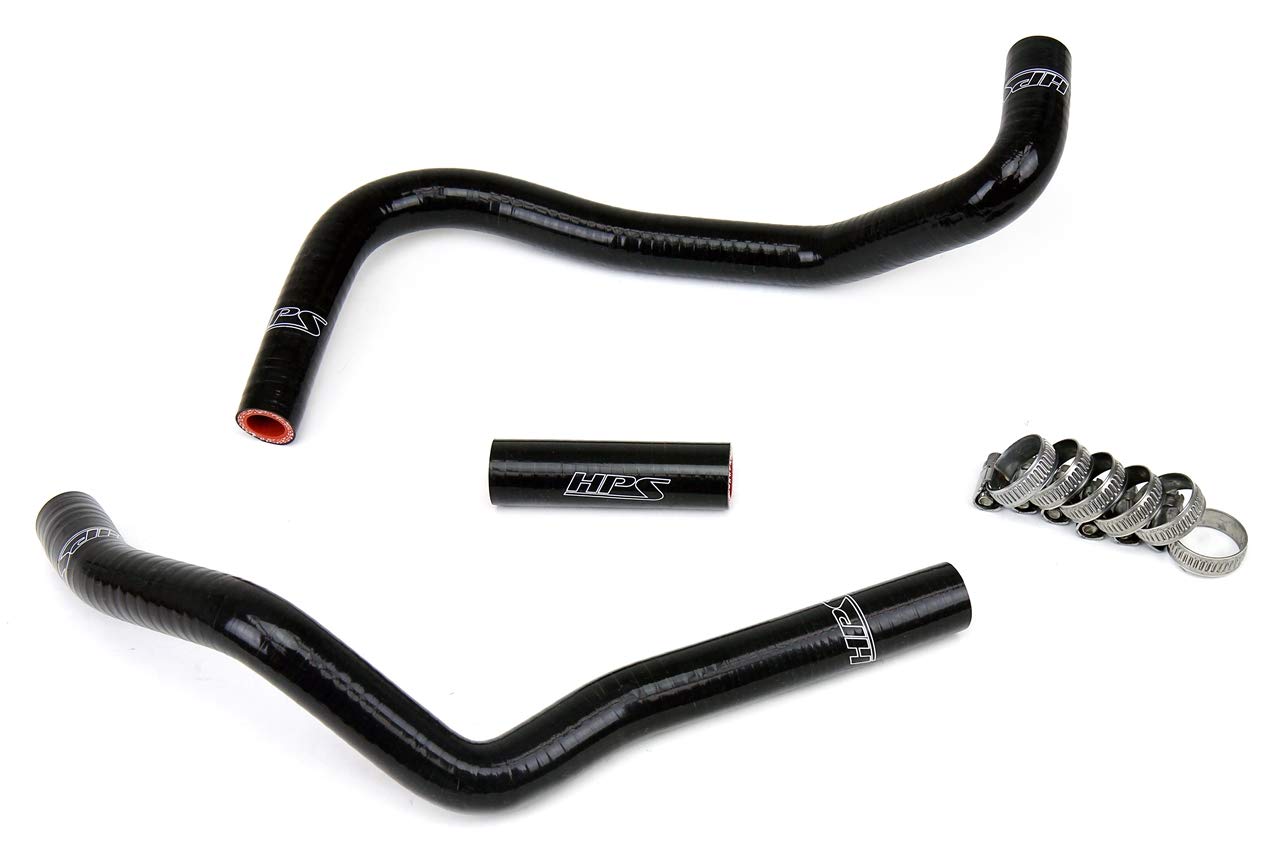 HPS Silicone Black Heater Hose Kit Compatible for 2013-2016 Scion FRS 2013-2020 Subaru BRZ 2017-2020 Toyota 86 2.0L 2022-2025 Subaru BRZ 2022-2025 Toyota GR86 2.4L, 57-1226-BLK