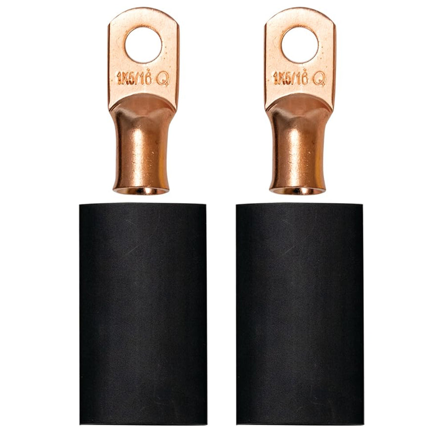 Battery Cable Terminal Kit Moroso 74165 for Crimp/Solder, 1 Ga Wire, 5/16 Diameter Stud, Pack of 2