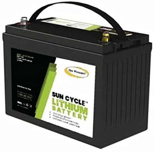 100Ah Go Power! Lithium (LiFePO4) 12V Deep Cycle Battery – Built-in Safety Features – for RV, Camper, Marine, Vanlife, Overland and Off-Grid Mobile Applications