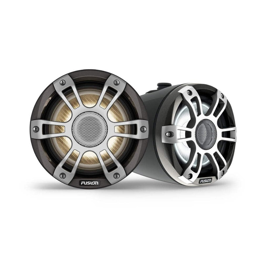 Garmin Fusion Signature Series 3i Marine Wake Tower Speakers, 6.5" 230-watt CRGBW Sports Black Marine Wake Tower Speakers (Pair) (010-02771-51)