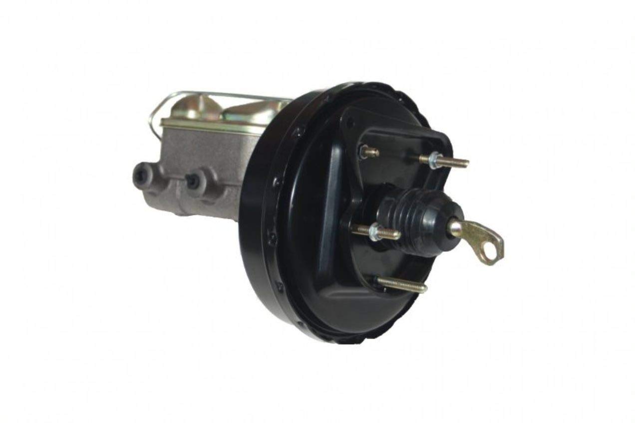 9 Inch LEED BRAKES Power Brake Booster With Bracket, 1 Inch Bore Master Cylinder, Bottom Mount Valve, Disc/Drum (Black)