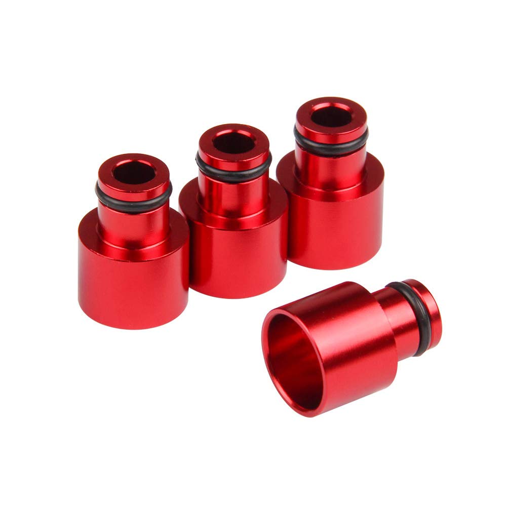 Fuel Adapters 4pcs Durable Top Supply System Accessories Extenders Anti-rust Auto Tool Spacers Sealing Anti-orrosion Aluminum Alloy For B16 B18 6Z 6Y(Red)