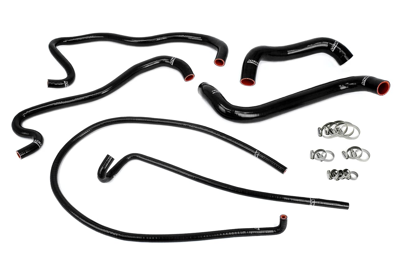 3-ply HPS Black Reinforced Silicone Radiator + Heater Coolant Hose Kit 57-1861-BLK