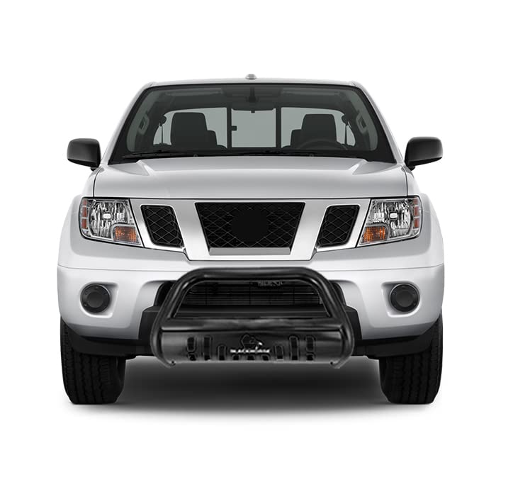 Bull Bar Black Horse Skid Plate Compatible with 2005-2021 Nissan Frontier|2005-2007 Nissan Pathfinder|2005-2015 Nissan Xterra-CBB-NIB4201SP