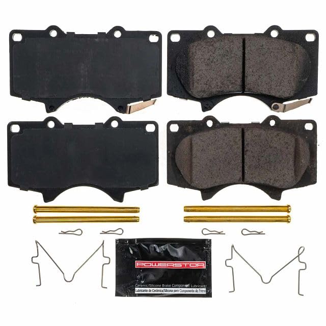 Power Stop Z23-976 Z23 Sport Carbon Fiber Infused Ceramic Brake Pads with Hardware For GX470, 4Runner, FJ Cruiser, Sequoia, Tacoma, Tundra [Model Specific]