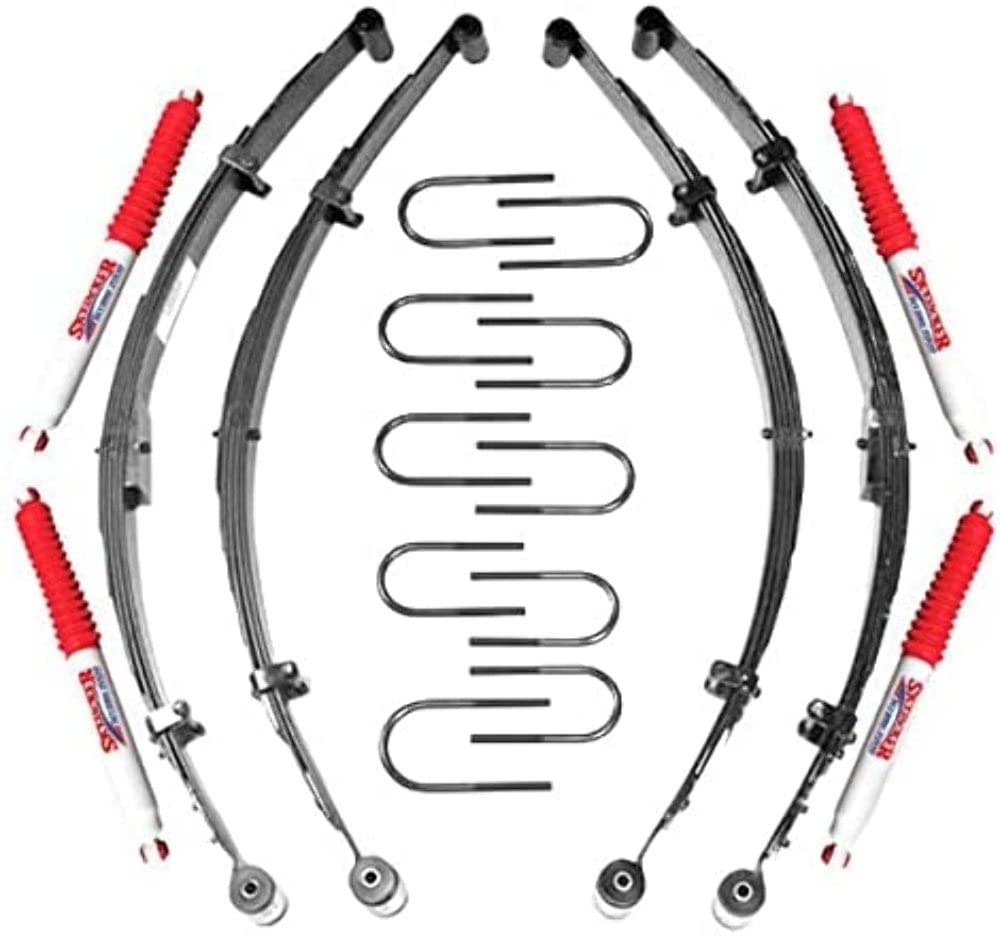 Suspension Lift Kit S20K-H Skyjacker w/Shock 2 in. Lift Incl. Front Leaf Springs Front/Rear U Bolt Kits Front/Rear Spring Bushing Kits