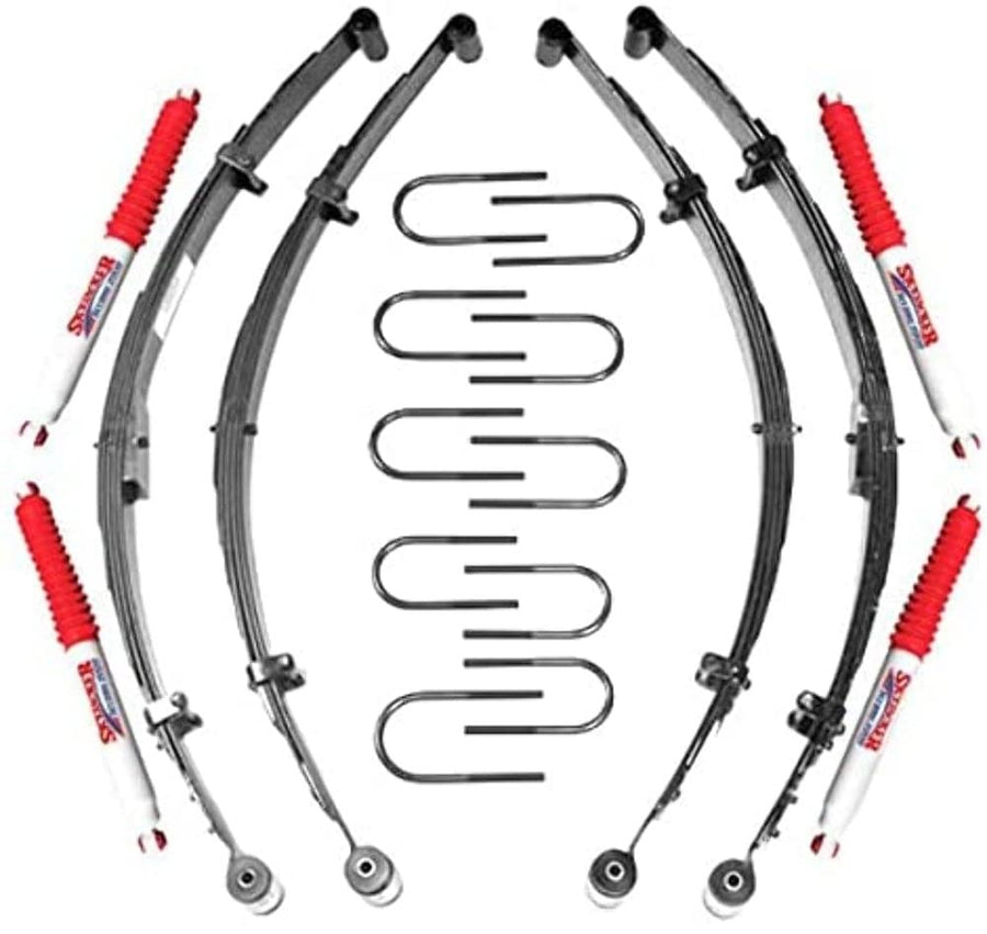 Suspension Lift Kit S20K-H Skyjacker w/Shock 2 in. Lift Incl. Front Leaf Springs Front/Rear U Bolt Kits Front/Rear Spring Bushing Kits
