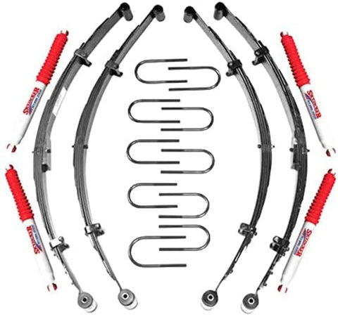 Suspension Lift Kit S20K-H Skyjacker w/Shock 2 in. Lift Incl. Front Leaf Springs Front/Rear U Bolt Kits Front/Rear Spring Bushing Kits