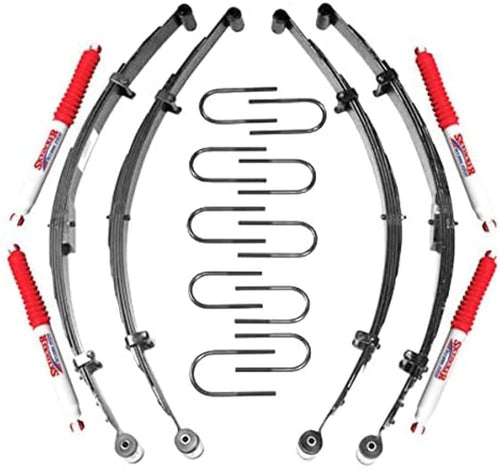 Suspension Lift Kit S20K-H Skyjacker w/Shock 2 in. Lift Incl. Front Leaf Springs Front/Rear U Bolt Kits Front/Rear Spring Bushing Kits