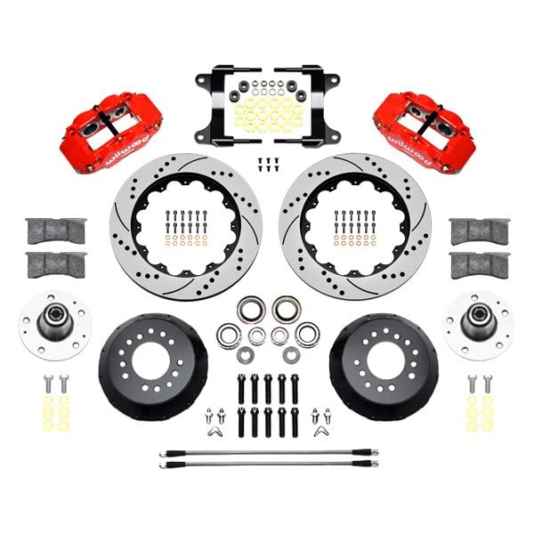 Front Hub Kit FNSL6R, 14.00", Drill, Red