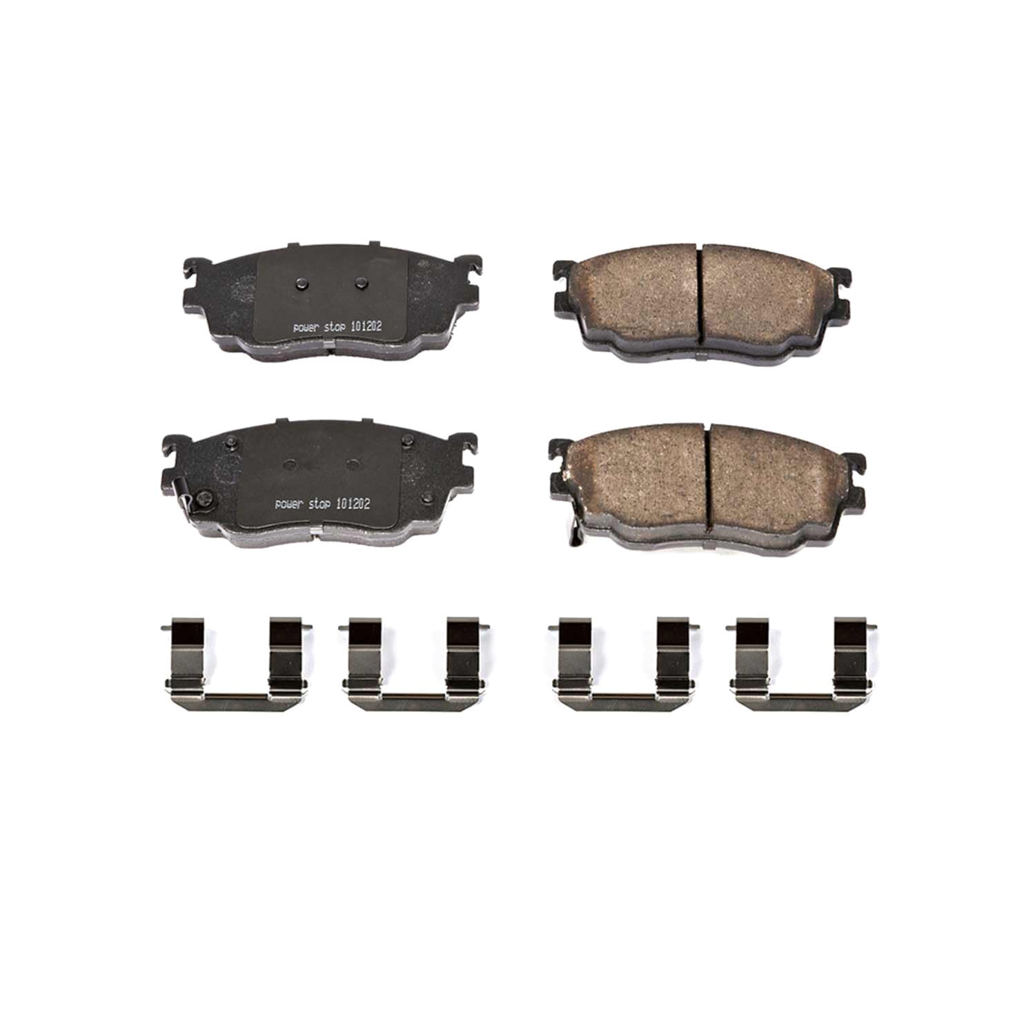 Power Stop Front Brake Kit For 1998-02 Mazda 626 | Mazda Protege 2003 - Ceramic Brake Pads With Installation Hardware, 17-755