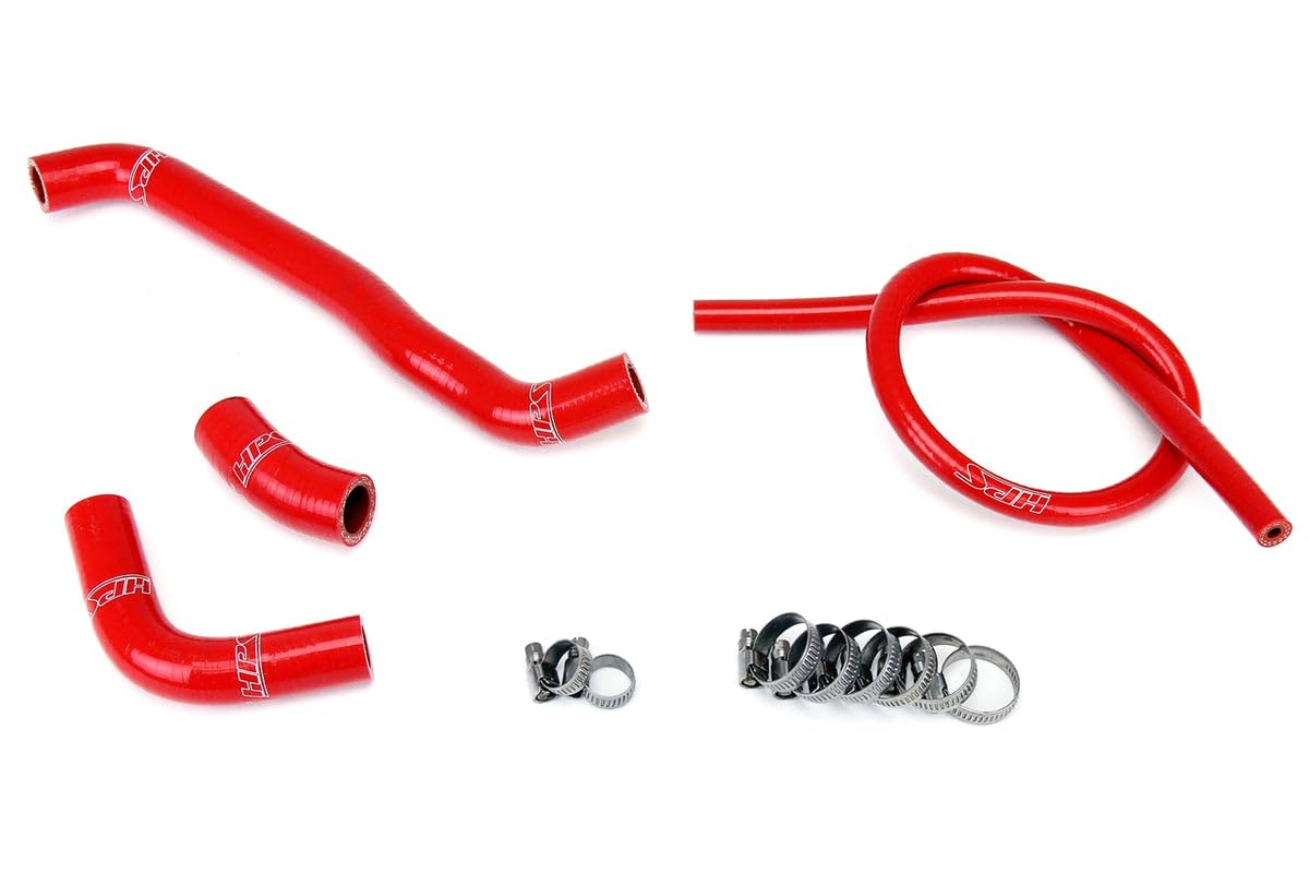 Red HPS 57-1359-RED Silicone Radiator Coolant Hose Kit