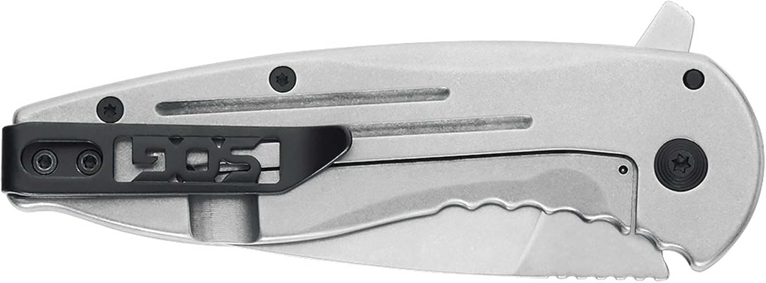 SOG Aegis FLK Pocket Folding Knife | Compact Portable Outdoor Everyday Carry (EDC) | All-Metal Construction | Quick Opening