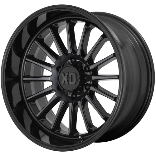 20x9 XD857 WHIPLASH, Bolt Pattern: 5x5/, Offset: 0, GLOSS BLACK WITH GRAY TINT, set of 1