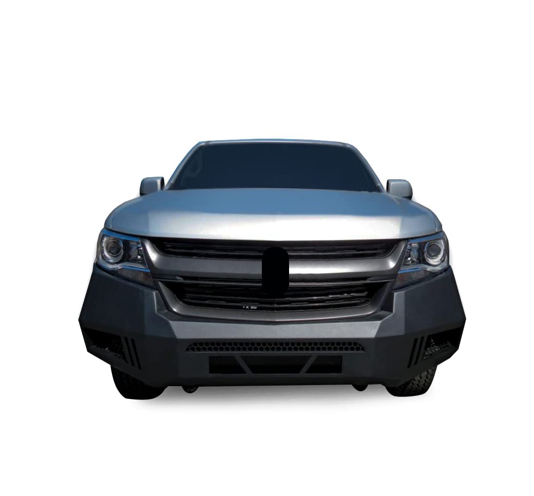 Heavy Duty Black Horse Armour Front Bumper I Front Bumper Satin Black Compatible with 2015-2020 Chevrolet Colorado (Excludes ZR2 Model)-AFB-CO15