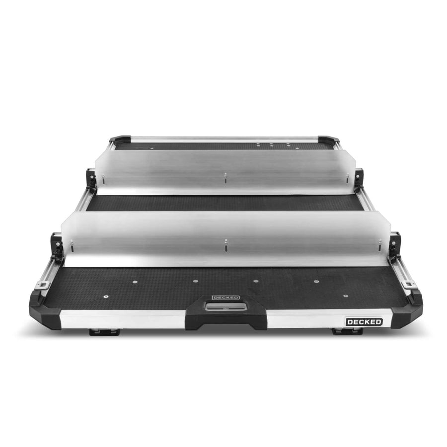 DECKED Tray Divider & Double Cross Bar Kit for 41" CargoGlide 2.0 | Includes 2 Tray Dividers, 2 Cross Bars, 2 Footer Kits & 2 Hardware Kits | for Midsize Truck Only