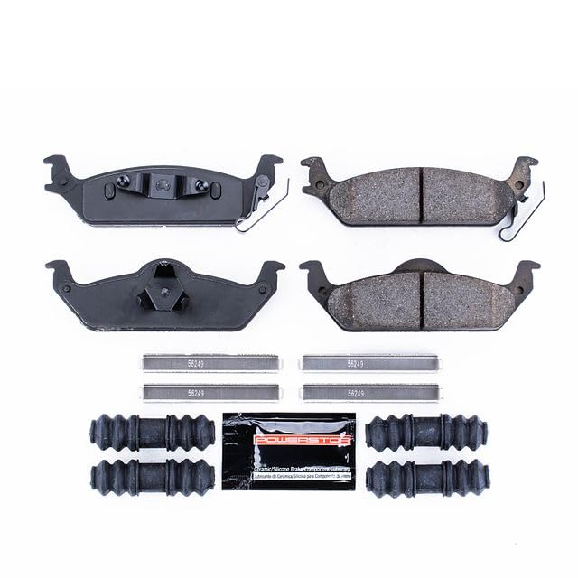 Power Stop Z23-963 Z23 Evolution Sport Carbon Fiber Infused Ceramic Brake Pads with Hardware For Dodge Dakota 2003-2004 [Model Specific]