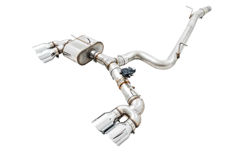 Mk7 Golf R AWE Tuning SwitchPath Exhaust w/Chrome Silver Tips 102mm - 3025-42064