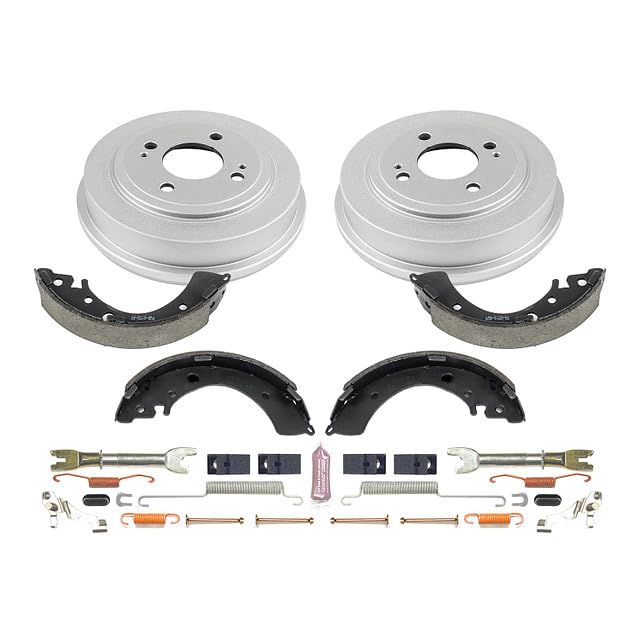Power Stop Autospecialty KOE15311DK Rear Replacement Brake Kit-OE Brake Drums & Ceramic Brake Pads For Honda Civic 2000, Honda Fit 2007-2008 [Model Specific]