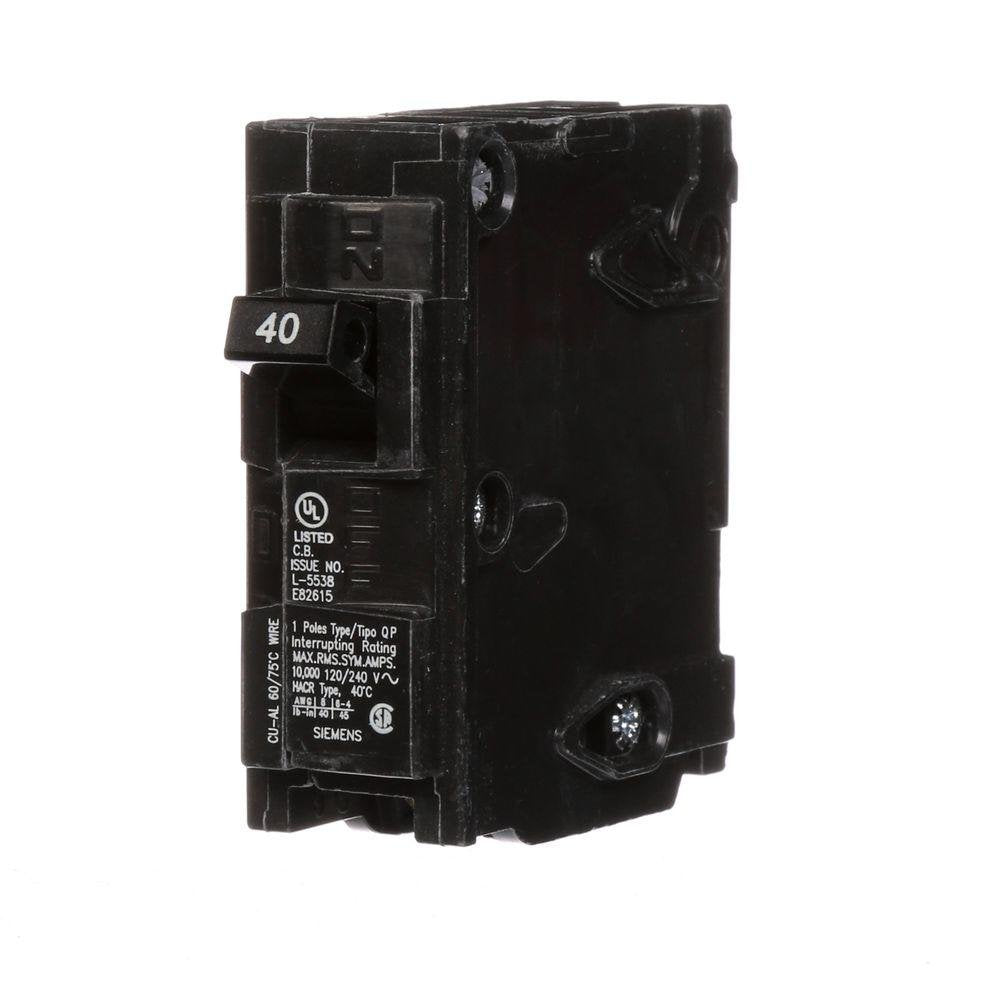 Siemens Q140 Single Pole 40-Amp Type QP Circuit Breaker