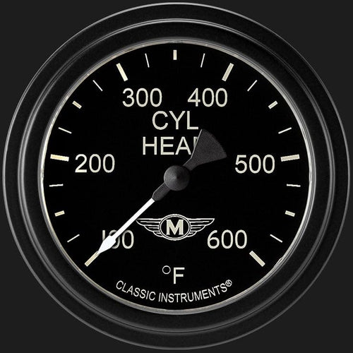 Classic Instruments Moal Bomber MA397BLF 2 5/8" Cylinder Head Temperature Gauge