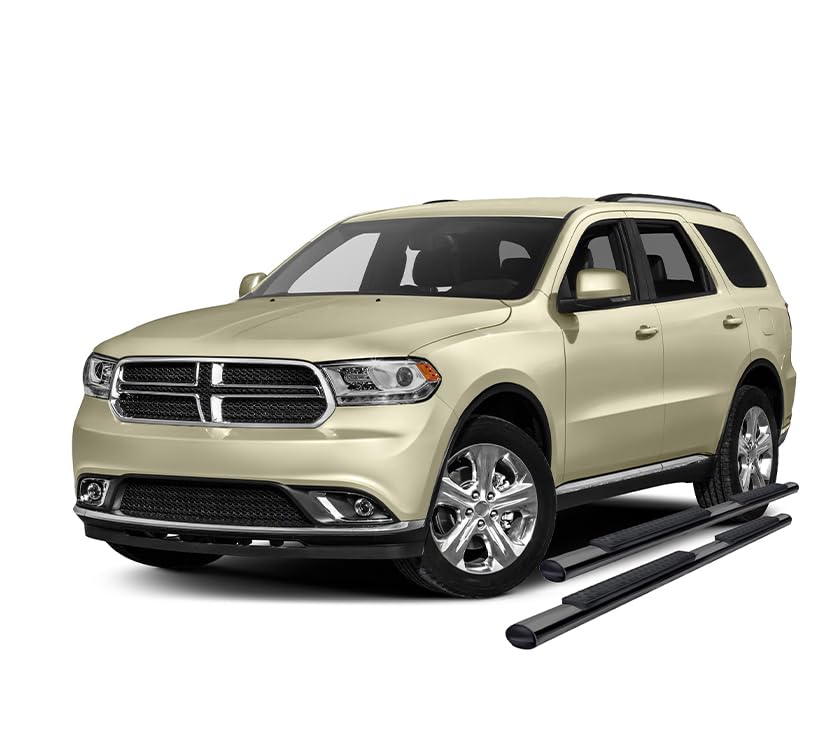 OEM Replica Black Horse Side Steps Black Compatible with 2011-2025 Dodge Durango-9B070203AOV