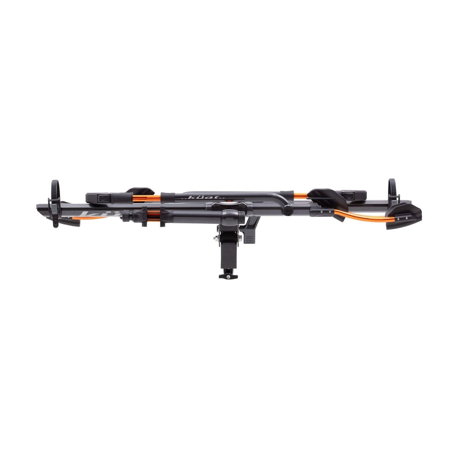 2-Bike Hitch Rack KUAT NV 2.0-1.25" | Robust 2-Bike Rack with Trail Doc for Riders & Cyclists | Rugged All-Metal Construction | E-Bike Compatible | Easy Installation, Gray Metallic/Orange Anodize
