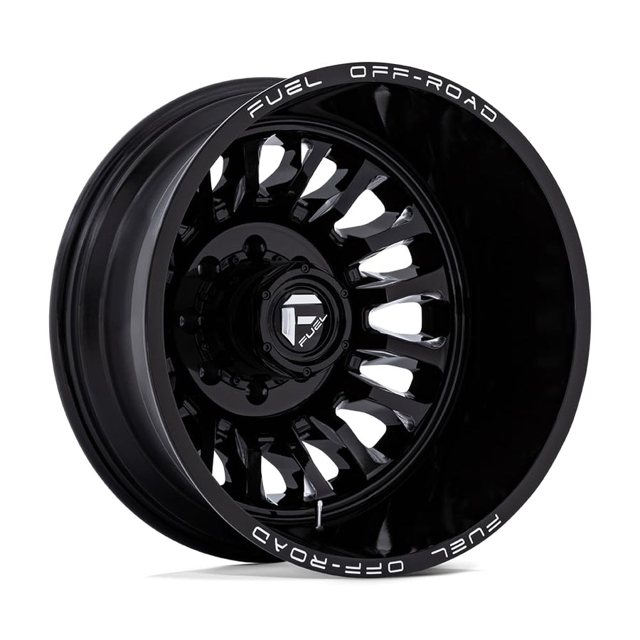 D868 ARC DUALLY FUEL OFF-ROAD 20X8.25, 8X210, -3.29, 201mm GLOSS BLACK MILLED - D86820829325