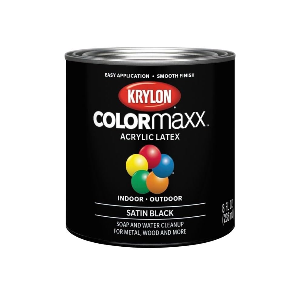 COLORmaxx™ Krylon® Brush-On, Satin, Black, 1/2 Pint