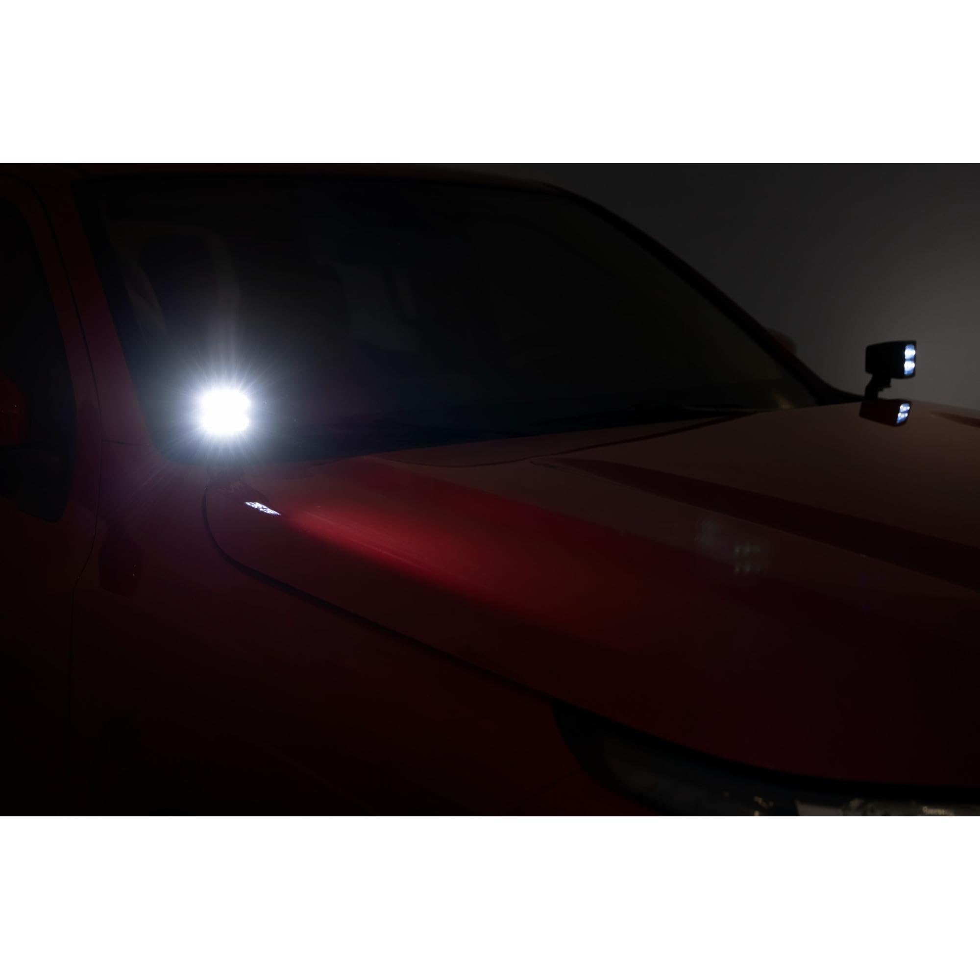 3" Rough Country LED Ditch Light Kit for Nissan Frontier (2022-2025) with Osram Wide Angle Series LED