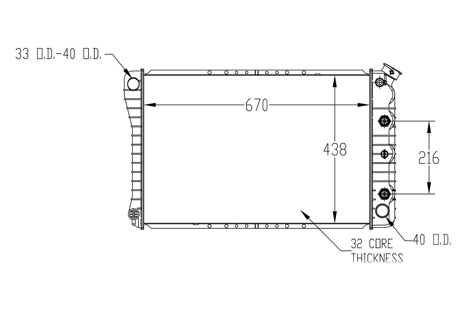 Compatible TYC 162 Radiator with 1982-1988 Chevrolet Monte Carlo