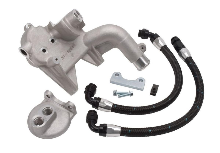 Edelbrock E-Force 15834 Remote Oil Filter Mount Kit for Ford F-150 4WD