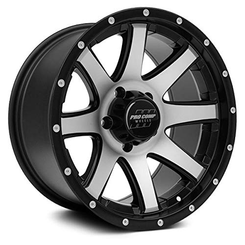Pro Comp Wheels Patriot Series 3176-7973 76 Size 17x9 Bolt Pattern 5x5 in. Back Space 4.75 in. -6mm Offset Max Load 2500lbs Gloss Black/Machined