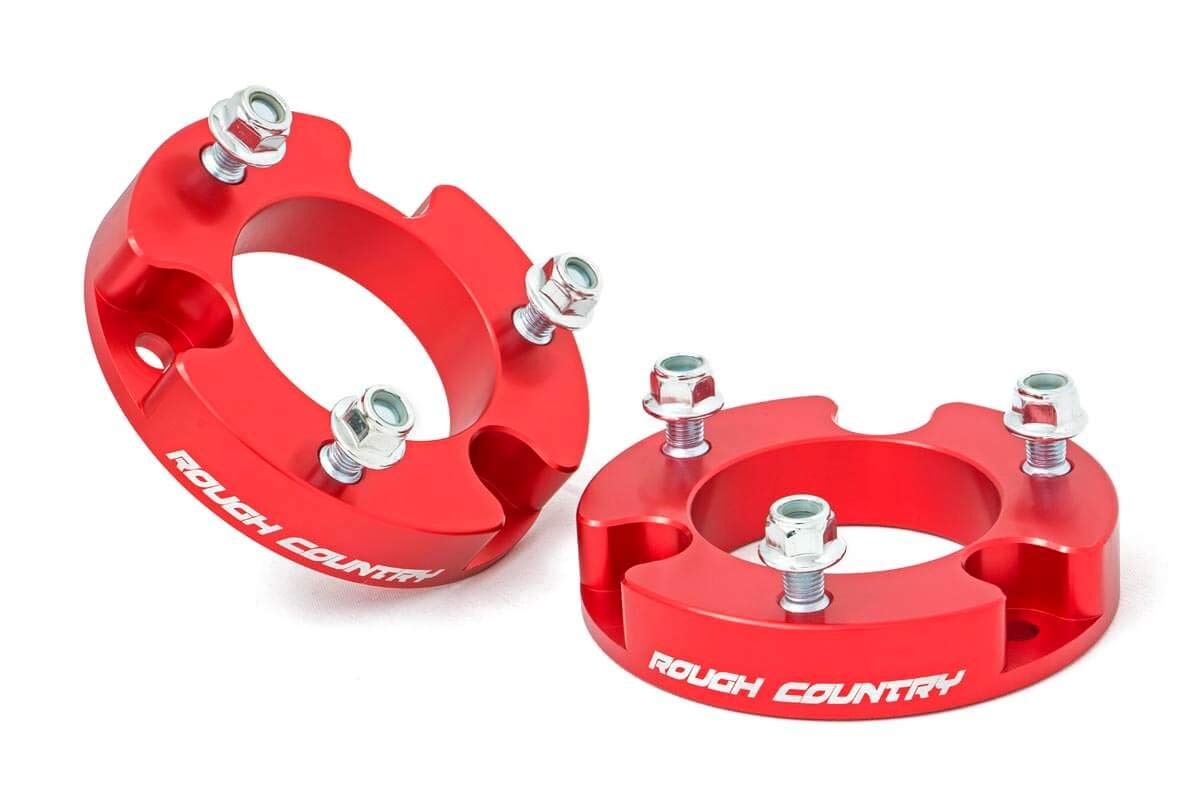 2" Rough Country Leveling Kit for 05-23 Toyota Tacoma | Anodized Red - 744RED