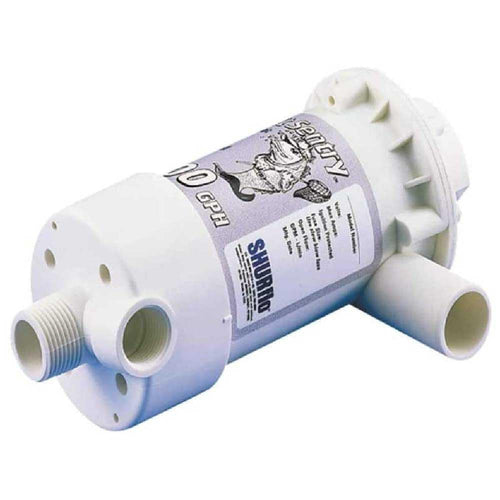 SHURFLO PENTAIR 1700-011-030 Bait Sentry Livewell Pump, 3/4" Inlet NPT, 3/4" Outlet Barb, 800 GPH, 12 VDC, 3.5 Amp, Magnetic Drive, Continuous Duty, Anti Airlock, Dual Port Design, UL CE Listed