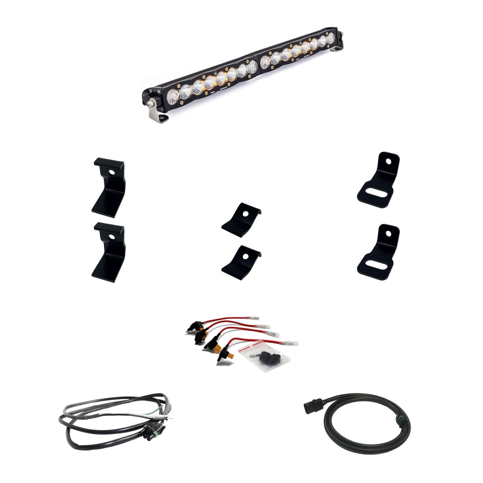 Baja Designs 20-inch S8 LED Bar Grille Light Kit for Dodge Ram 1500 Rebel; 1500 TRX Truck (Driving/Combo; Clear)