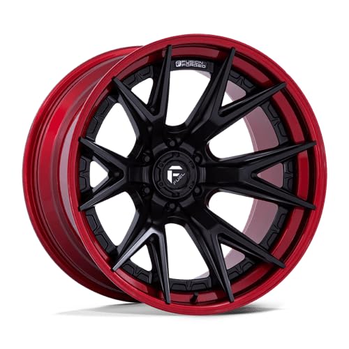 FUEL OFF-ROAD FC402 22X10 CATALYST 6X5.5 4.79-18mm MATTE BLACK WITH CANDY RED LIP - FC402MQ22106818N