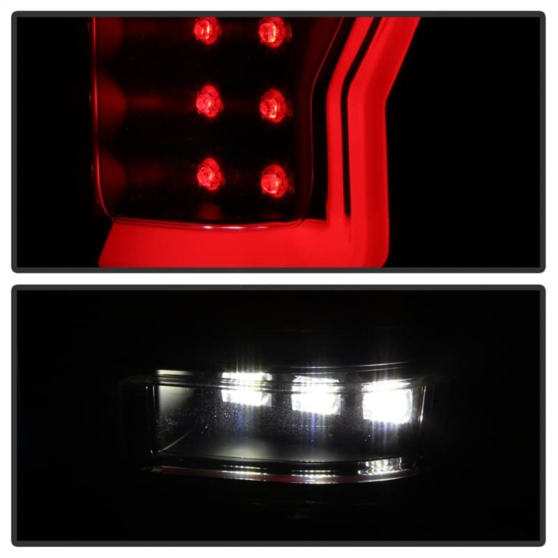 Ford F150 Spyder Auto 5084187 Styleside 04-08 (Not Fit Heritage & SVT) Version 2 Light Bar LED Tail Lights - Black Smoke
