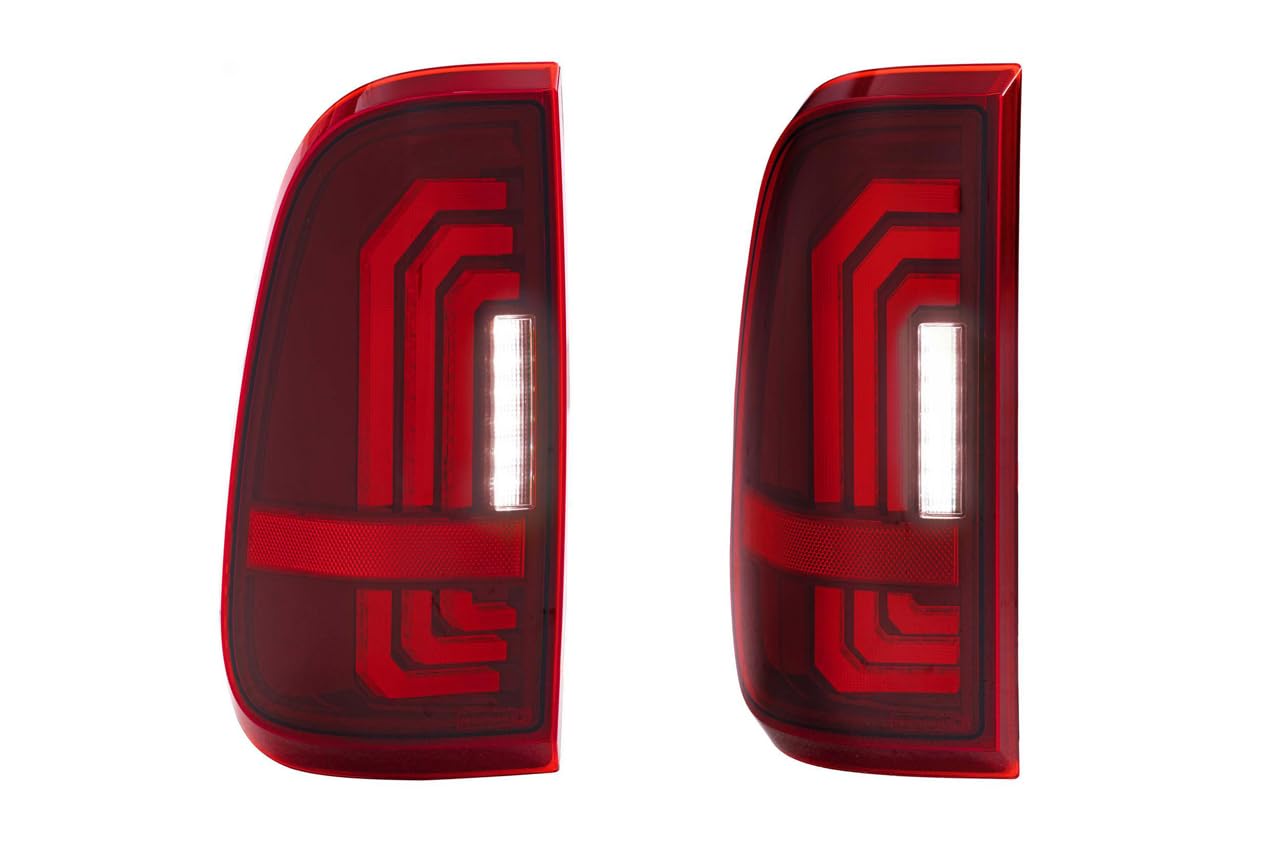 Ford Super Duty Morimoto XB LED Taillights Fits 99-16, Plug and Play Taillight Assemblies (Red)